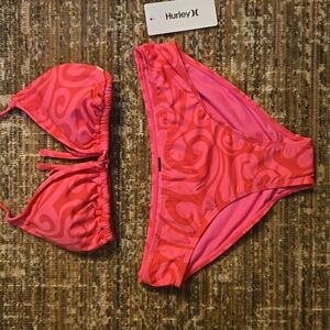Hurley Hot pink Two Piece Swimsuit